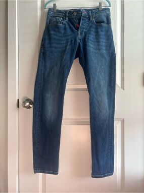 Scotch & Soda Men's Dark Blue Slim Straight Jeans